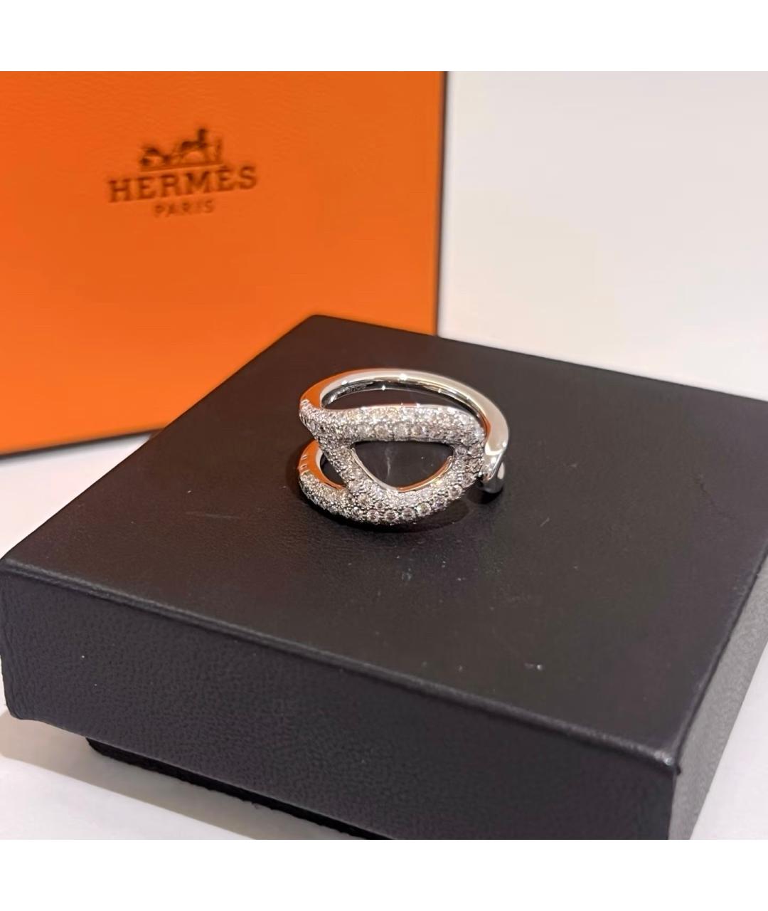 HERMES Серебряное кольцо из белого золота, фото 5