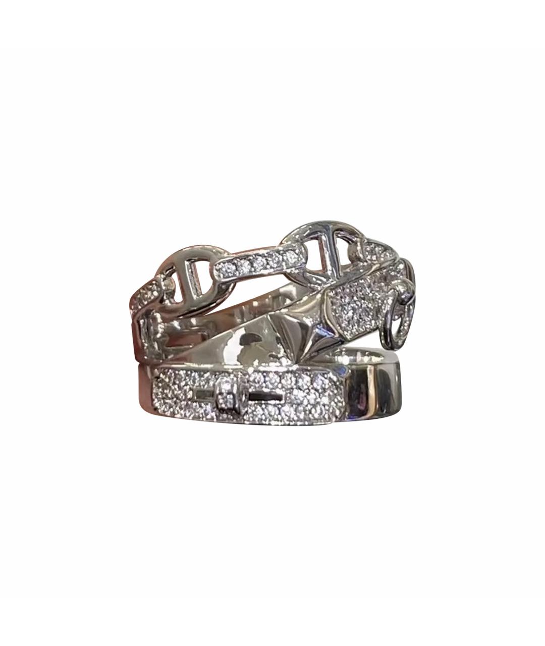HERMES Серебряное кольцо из белого золота, фото 1