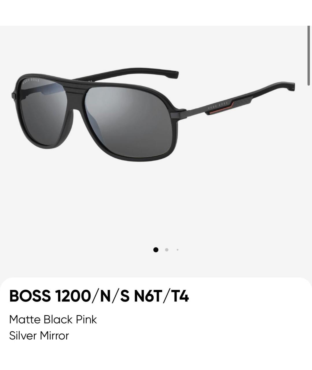 HUGO BOSS Черные пластиковые солнцезащитные очки, фото 9