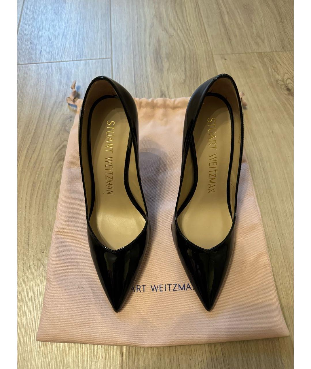 STUART WEITZMAN Черные туфли из лакированной кожи, фото 2