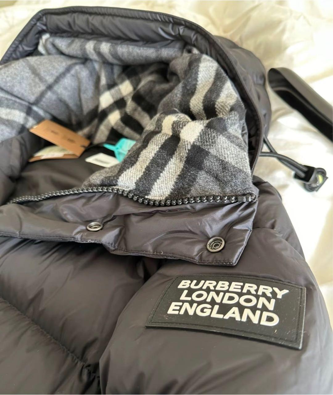 BURBERRY Черный пуховик, фото 3