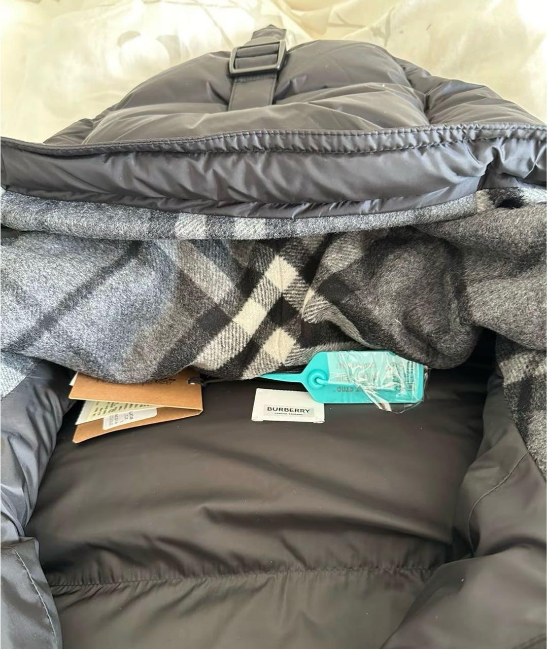 BURBERRY Черный пуховик, фото 2