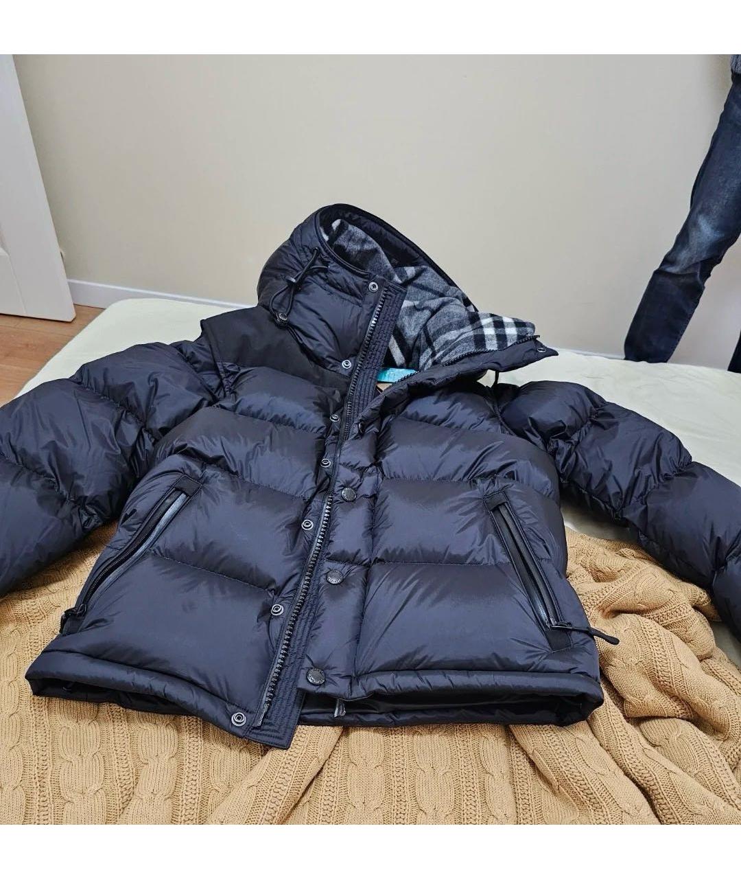 BURBERRY Черный пуховик, фото 4