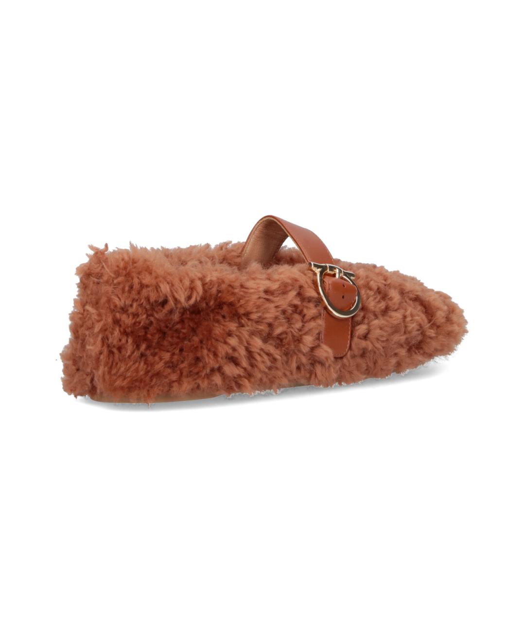 FERRAGAMO Коричневые балетки, фото 4