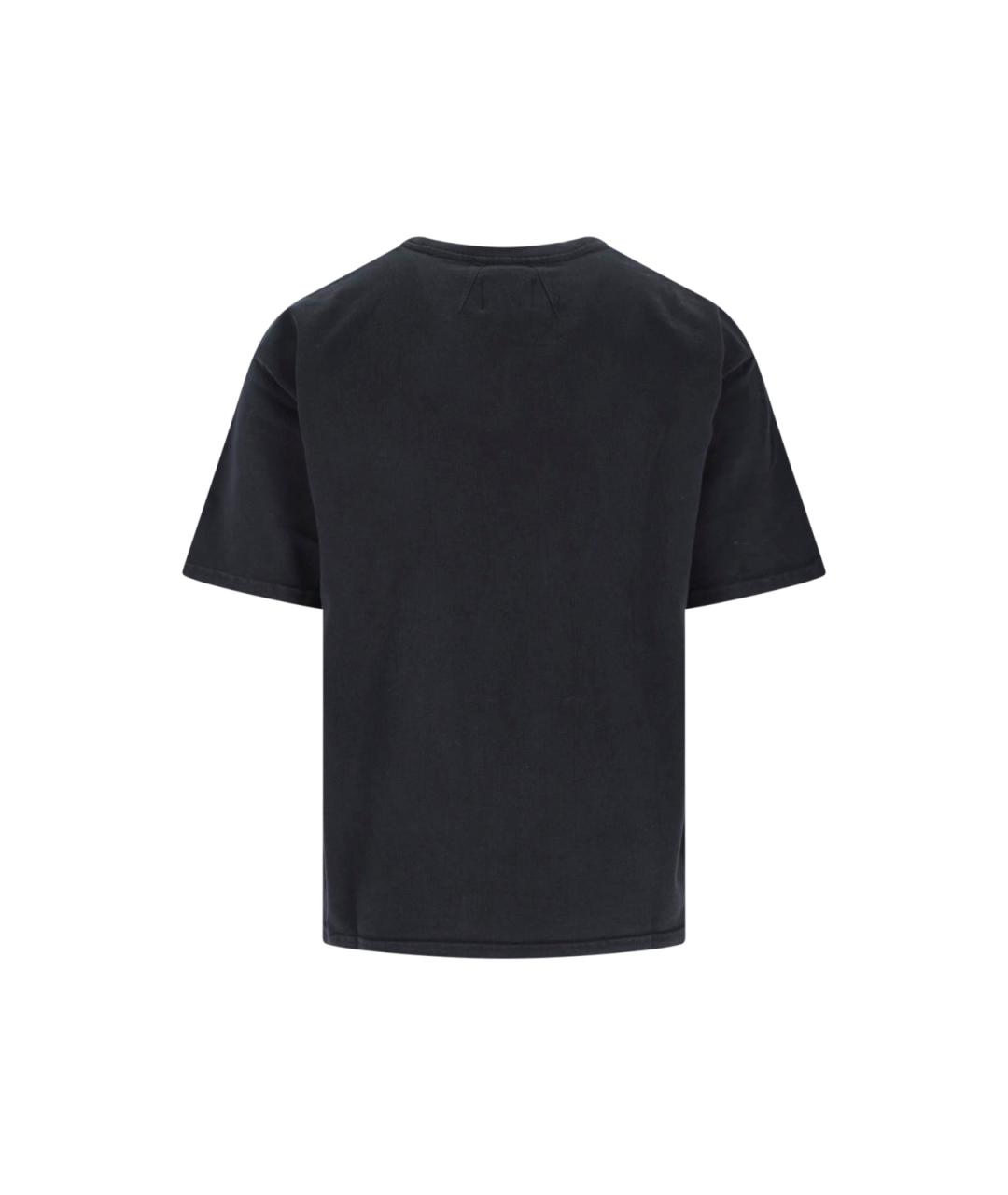 RHUDE Черная хлопковая футболка, фото 2