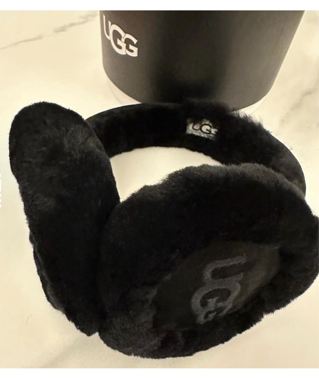 UGG AUSTRALIA Черные шерстяные наушники, фото 2