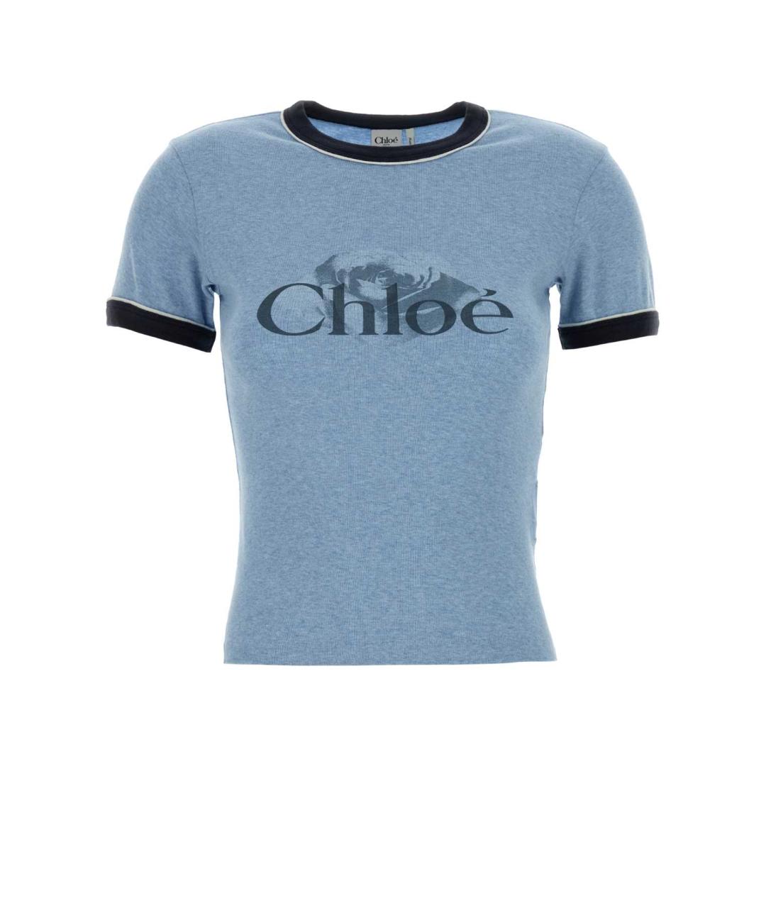 CHLOE Голубая футболка, фото 1