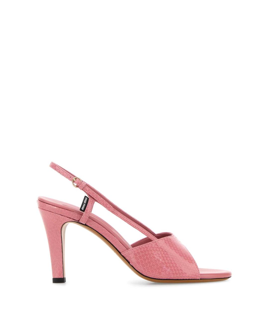 MIU MIU Розовые кожаные туфли, фото 1