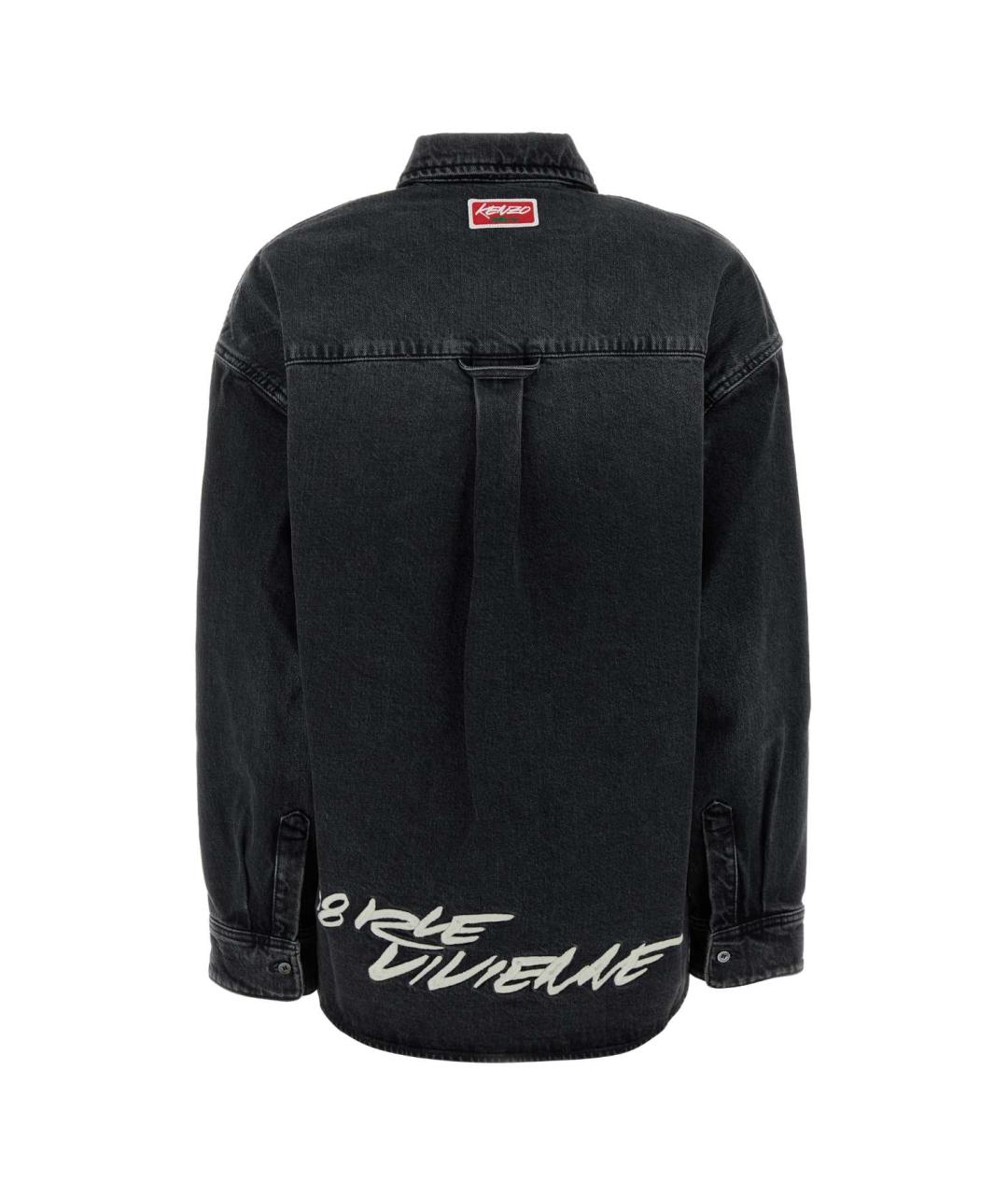 KENZO Антрацитовая хлопковая рубашка, фото 2