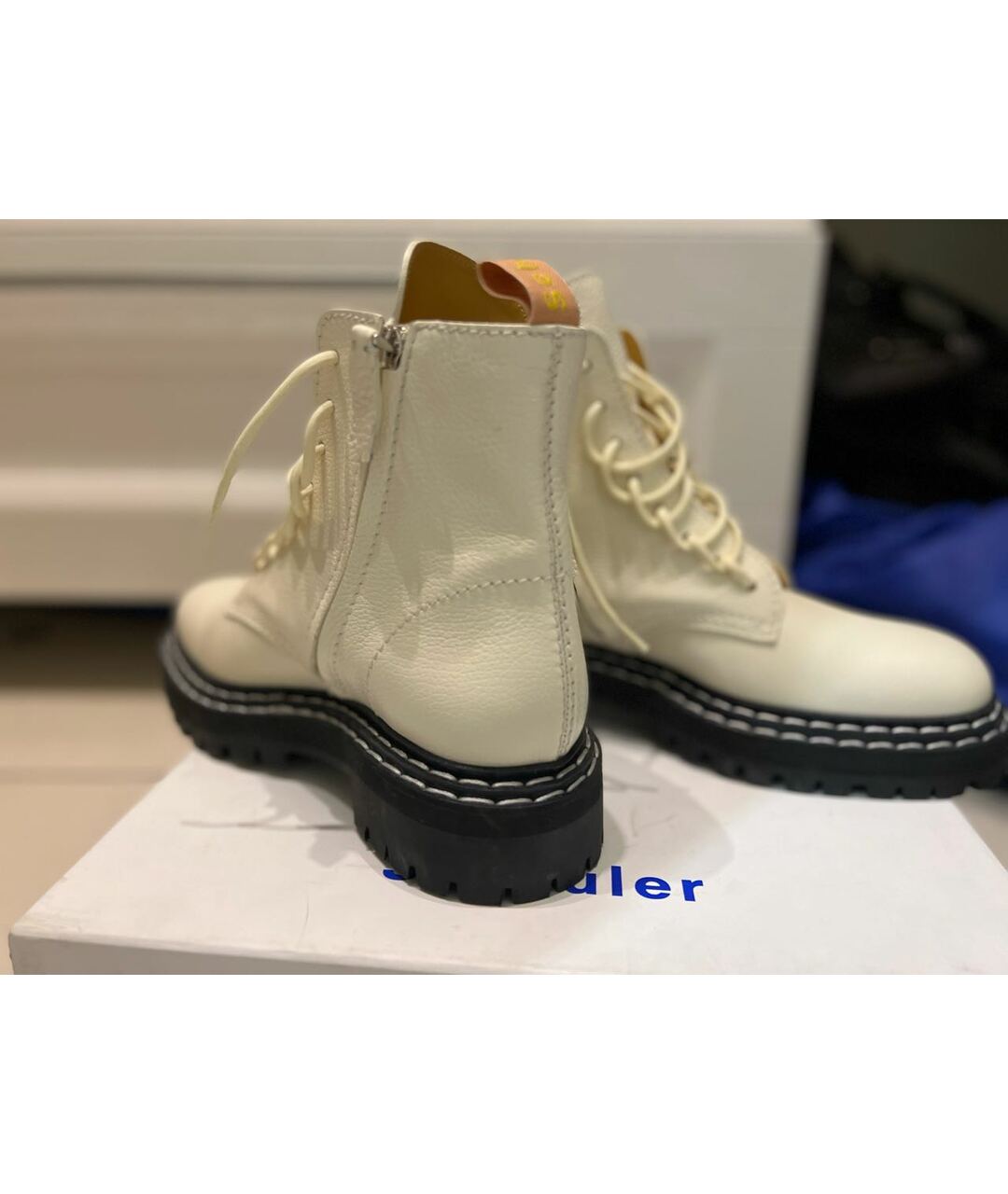 PROENZA SCHOULER Белые кожаные ботинки, фото 8