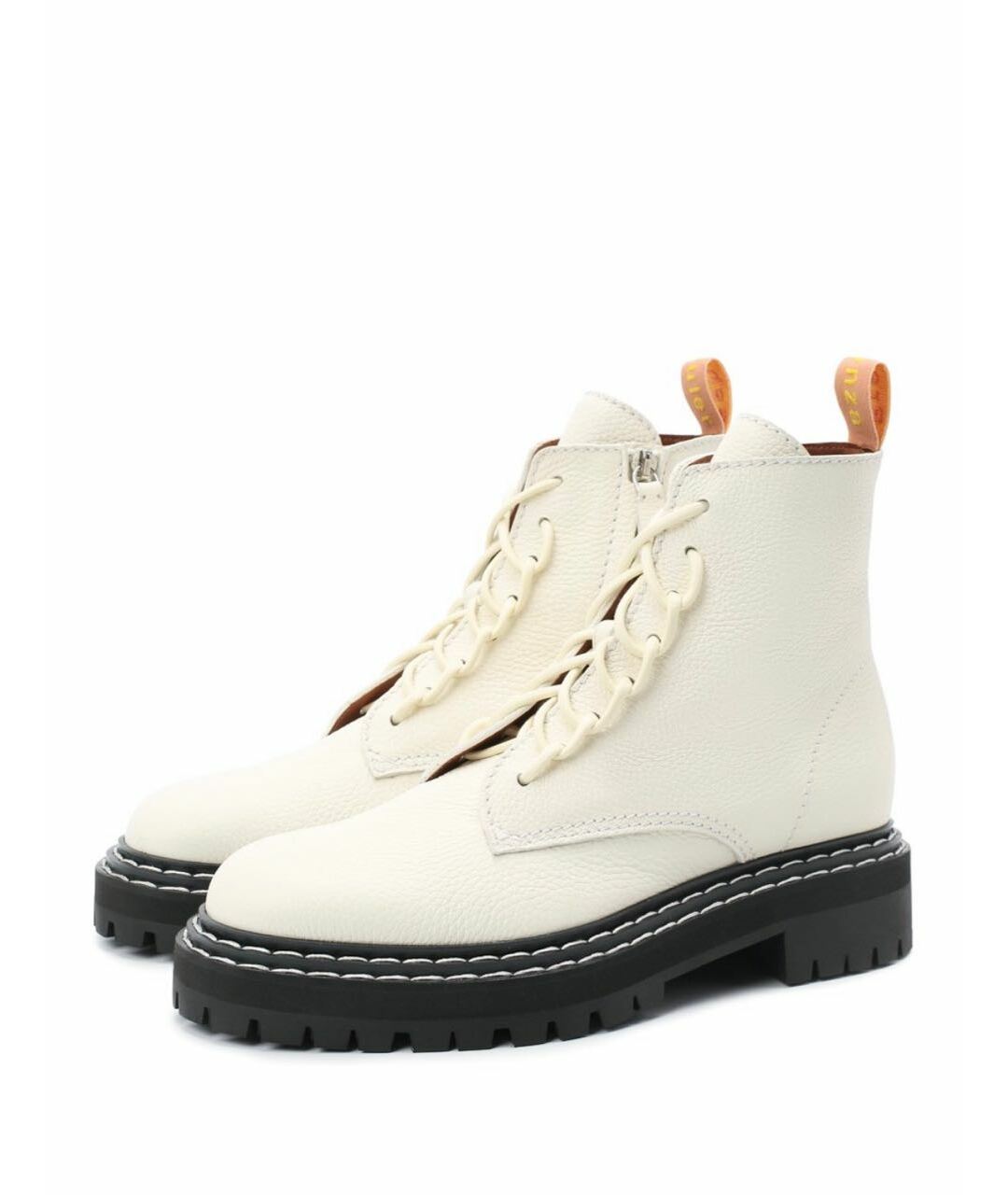 PROENZA SCHOULER Белые кожаные ботинки, фото 2