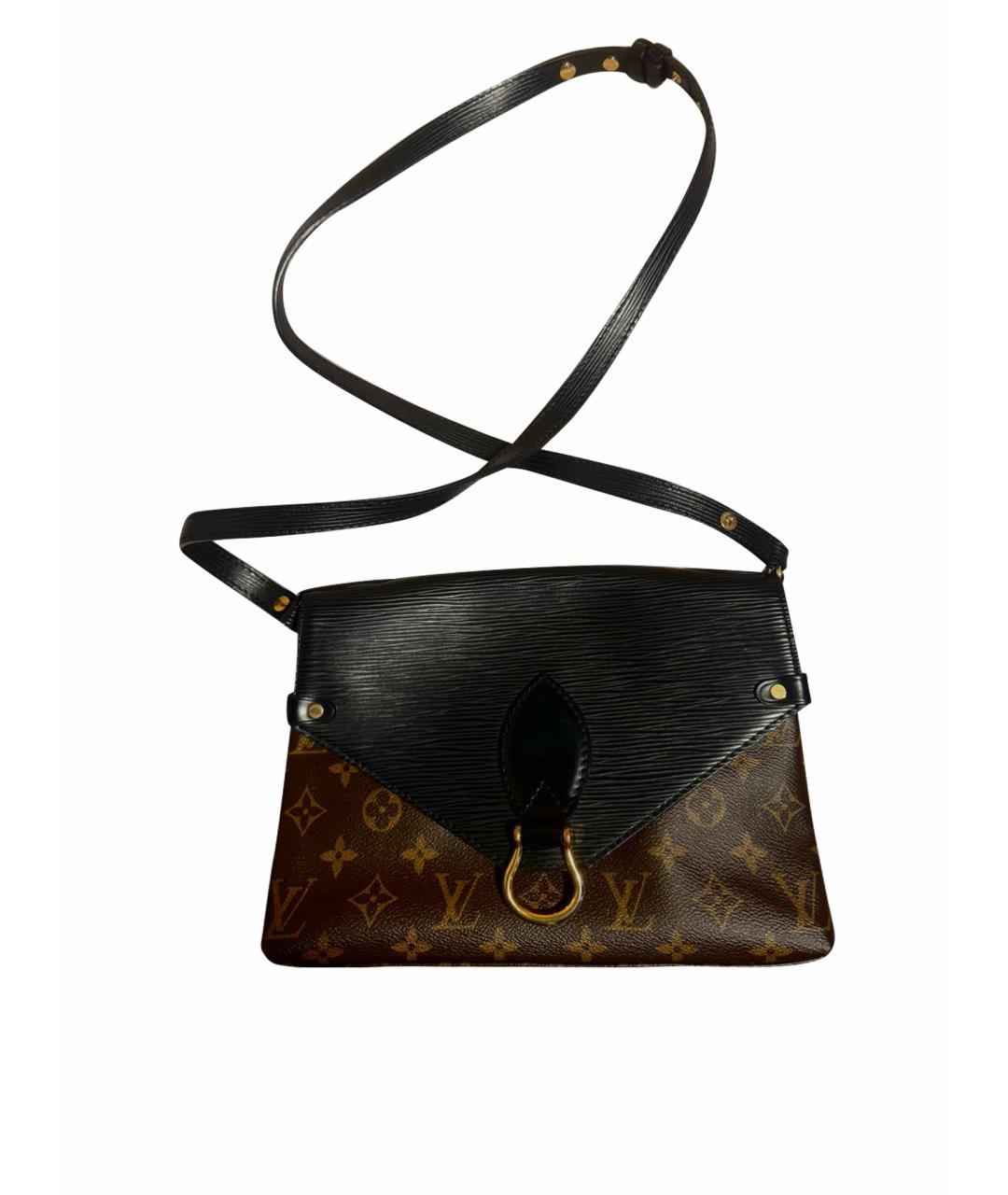 LOUIS VUITTON Коричневая кожаная сумка через плечо, фото 1