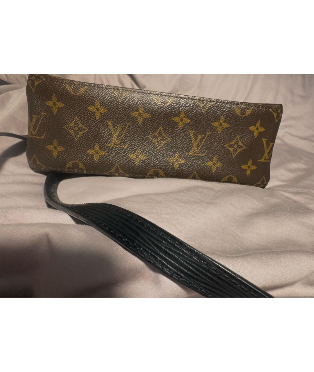 LOUIS VUITTON Коричневая кожаная сумка через плечо, фото 6