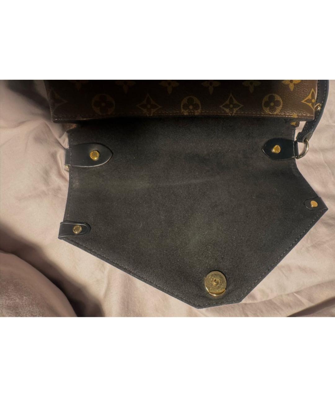 LOUIS VUITTON Коричневая кожаная сумка через плечо, фото 4