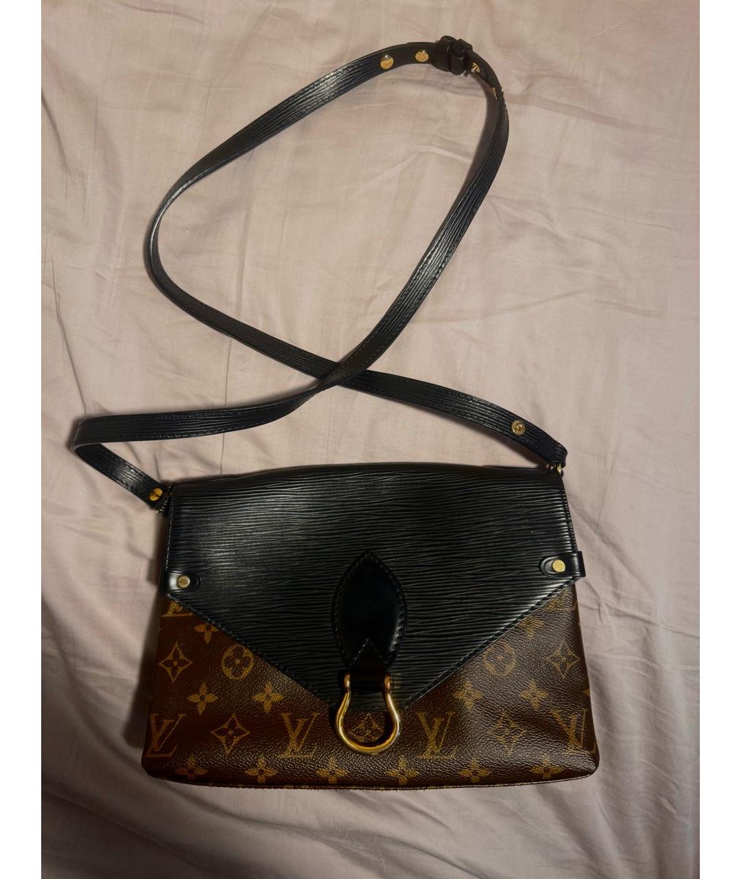 LOUIS VUITTON Коричневая кожаная сумка через плечо, фото 9