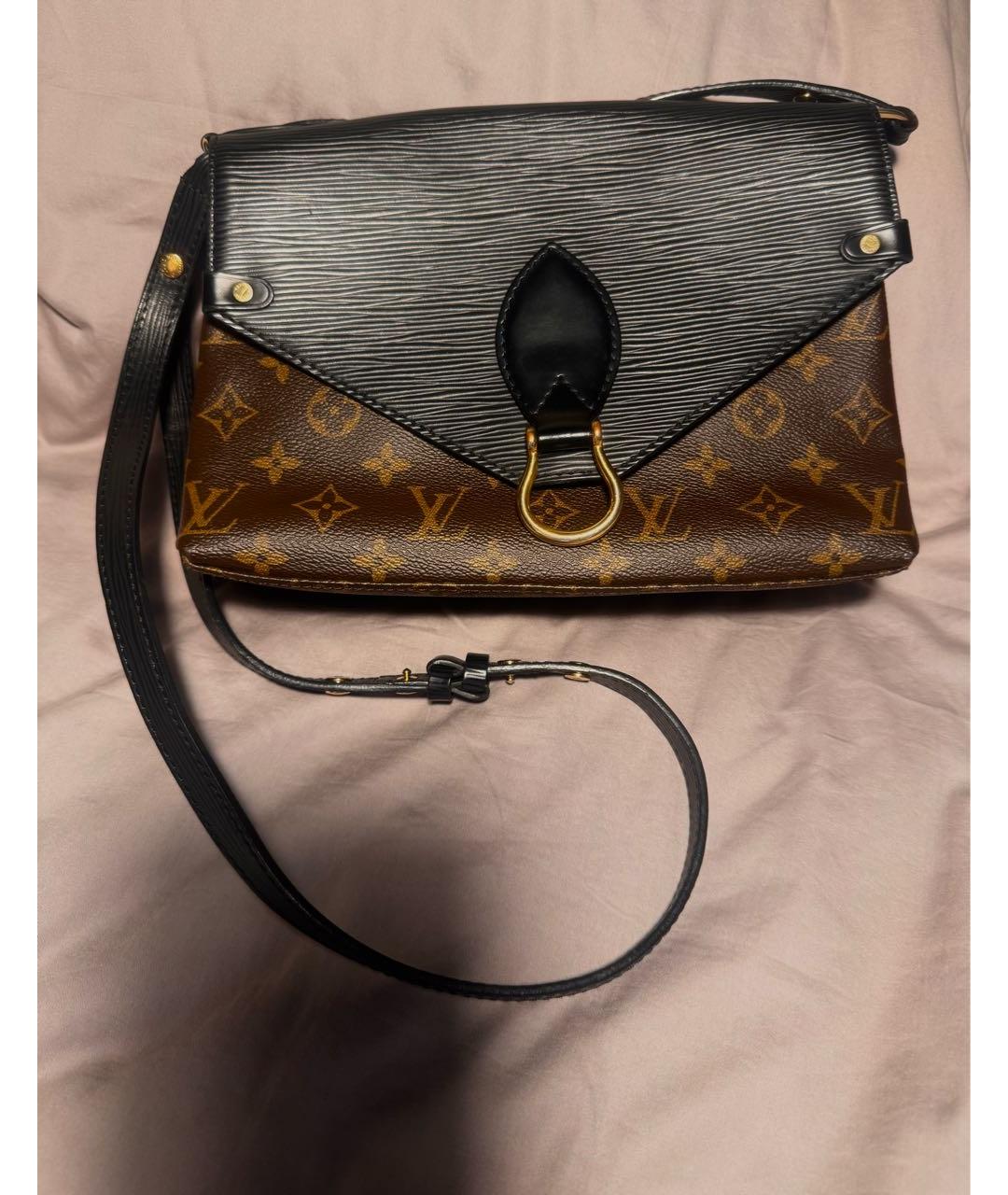 LOUIS VUITTON Коричневая кожаная сумка через плечо, фото 3
