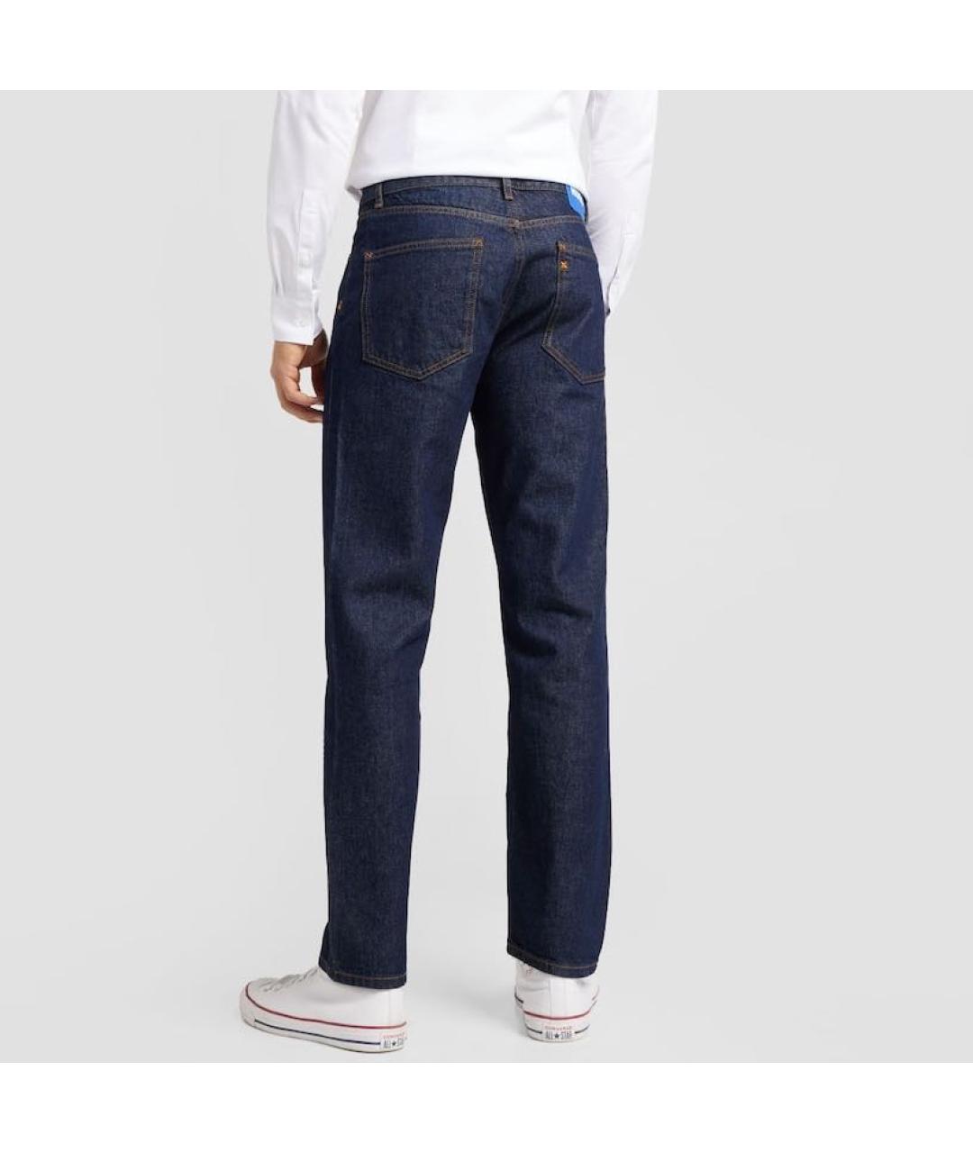 HUGO BOSS Темно-синие хлопковые прямые джинсы, фото 2