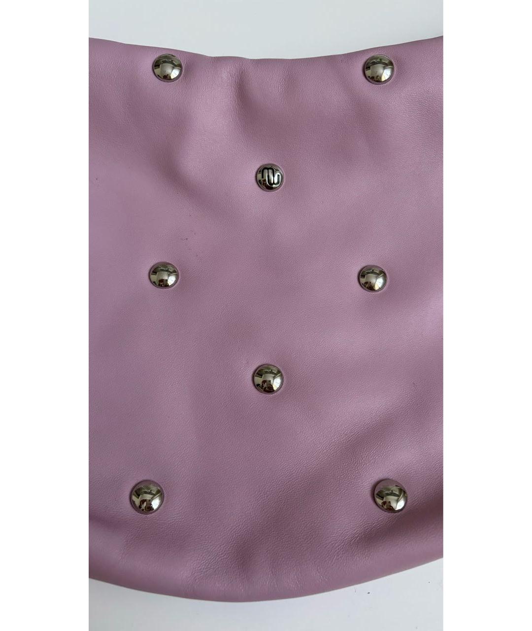 MAJE Розовая кожаная сумка тоут, фото 8