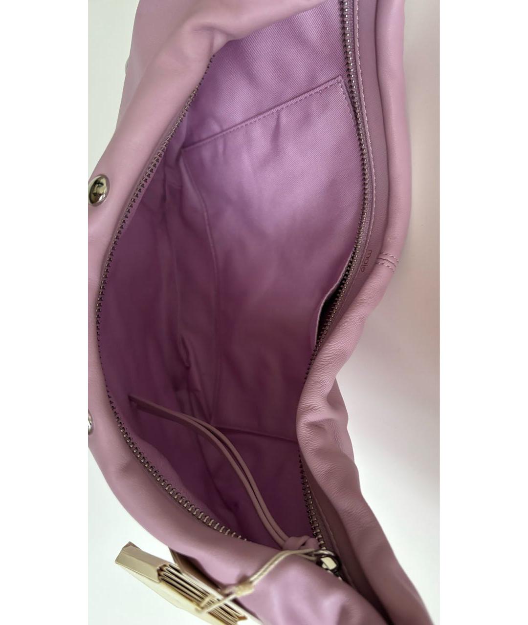 MAJE Розовая кожаная сумка тоут, фото 4