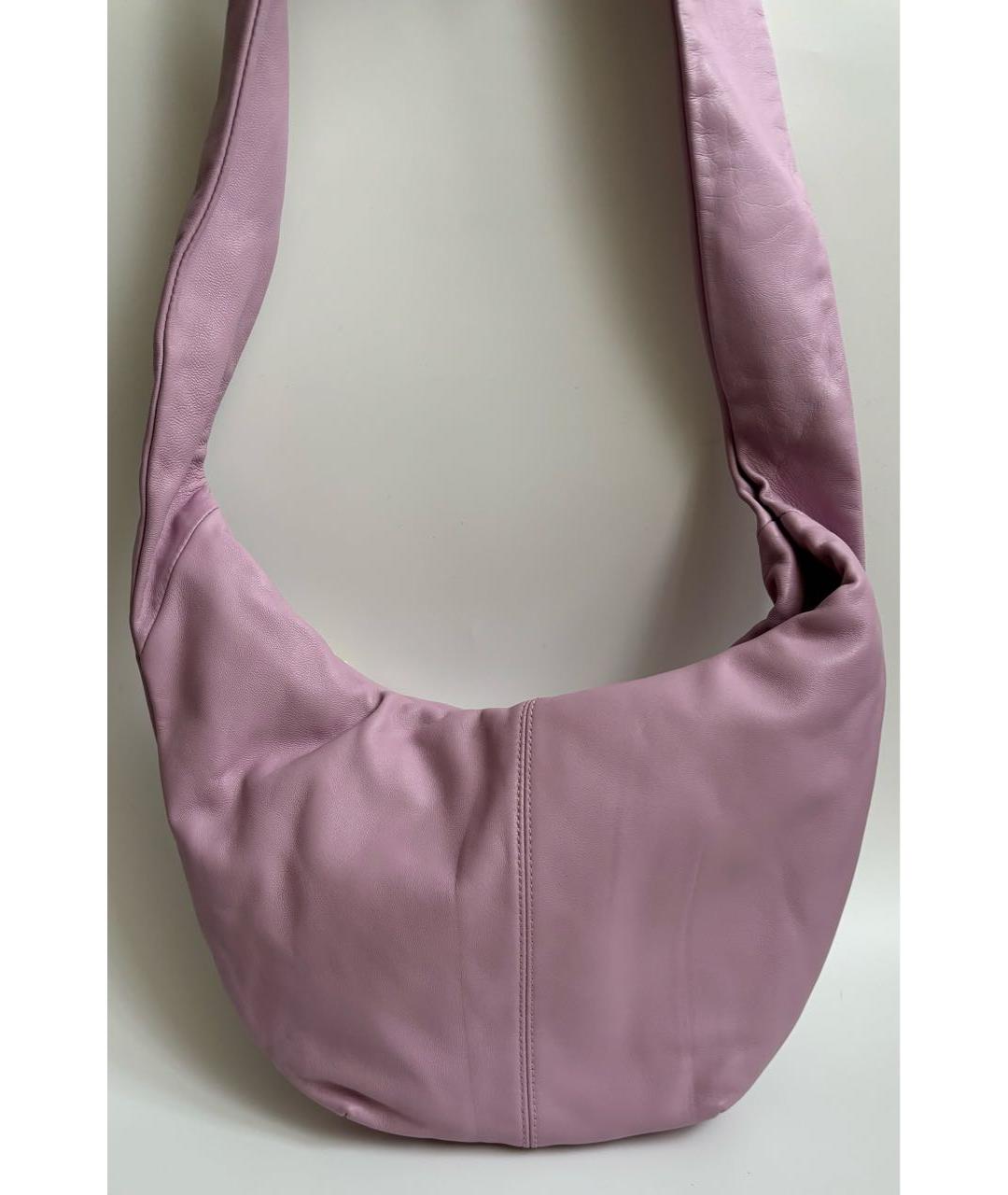 MAJE Розовая кожаная сумка тоут, фото 3