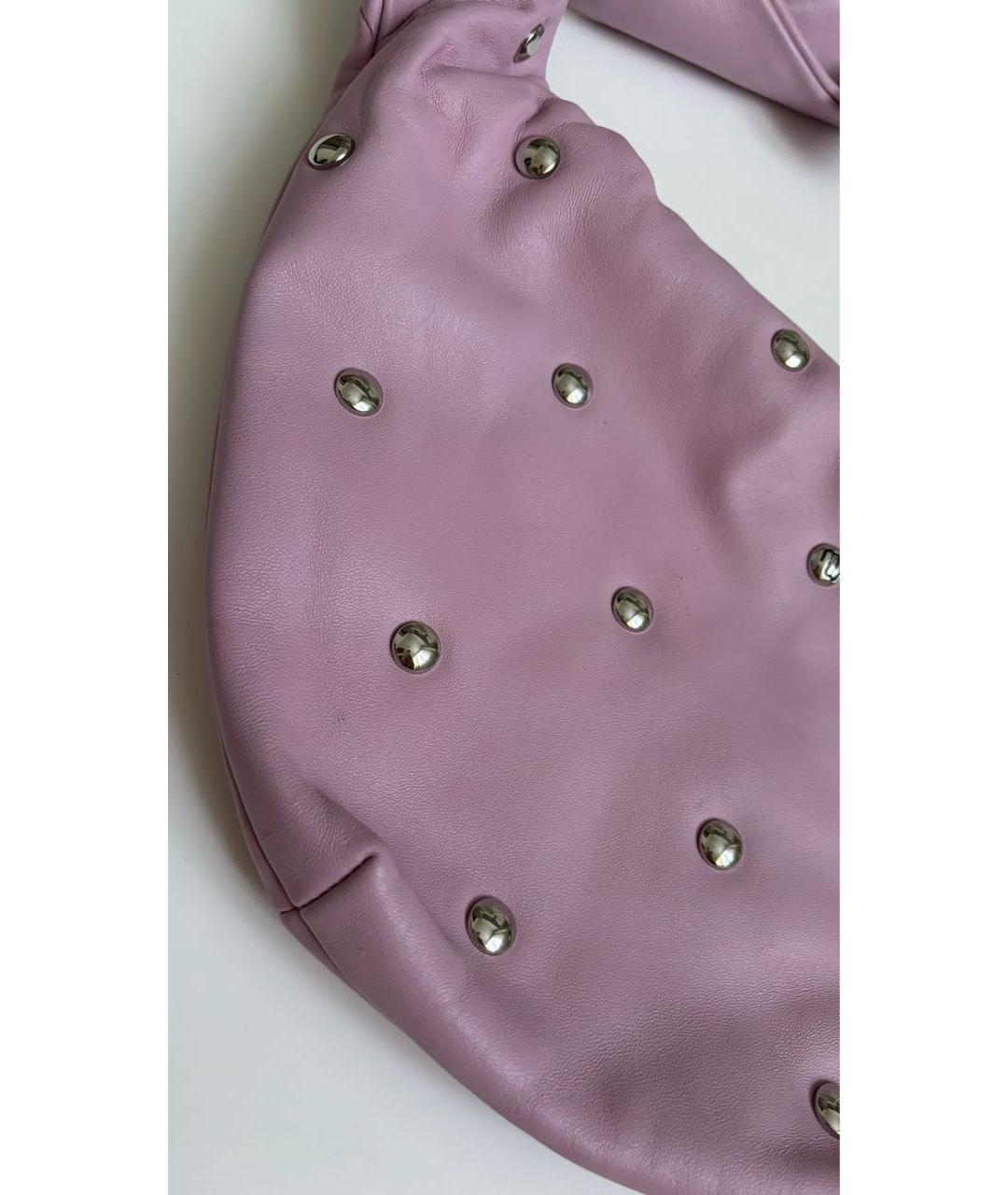 MAJE Розовая кожаная сумка тоут, фото 6