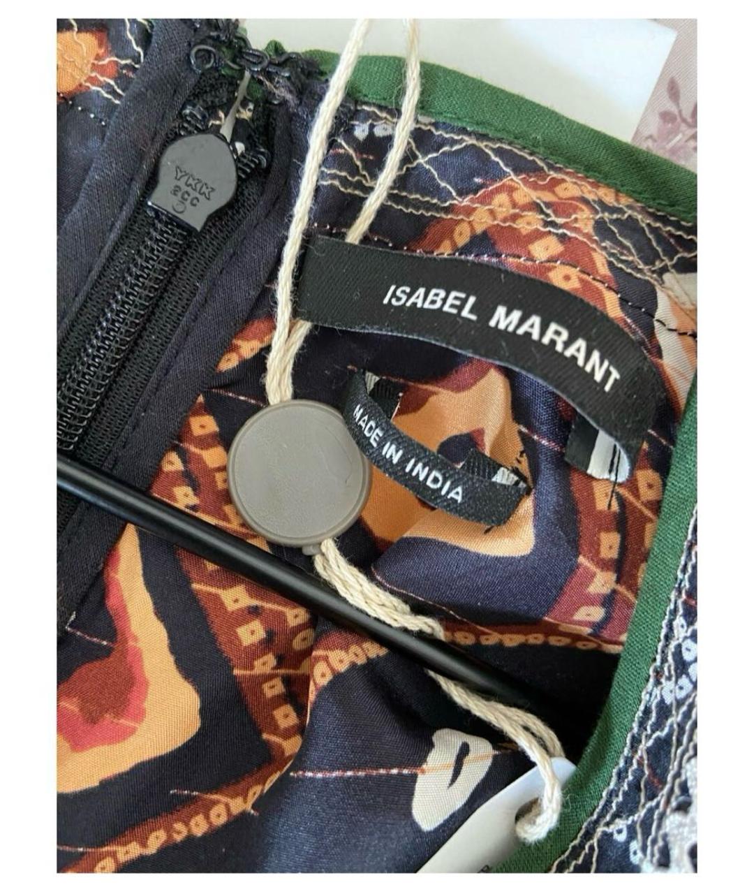 ISABEL MARANT Коричневое шелковое повседневное платье, фото 4