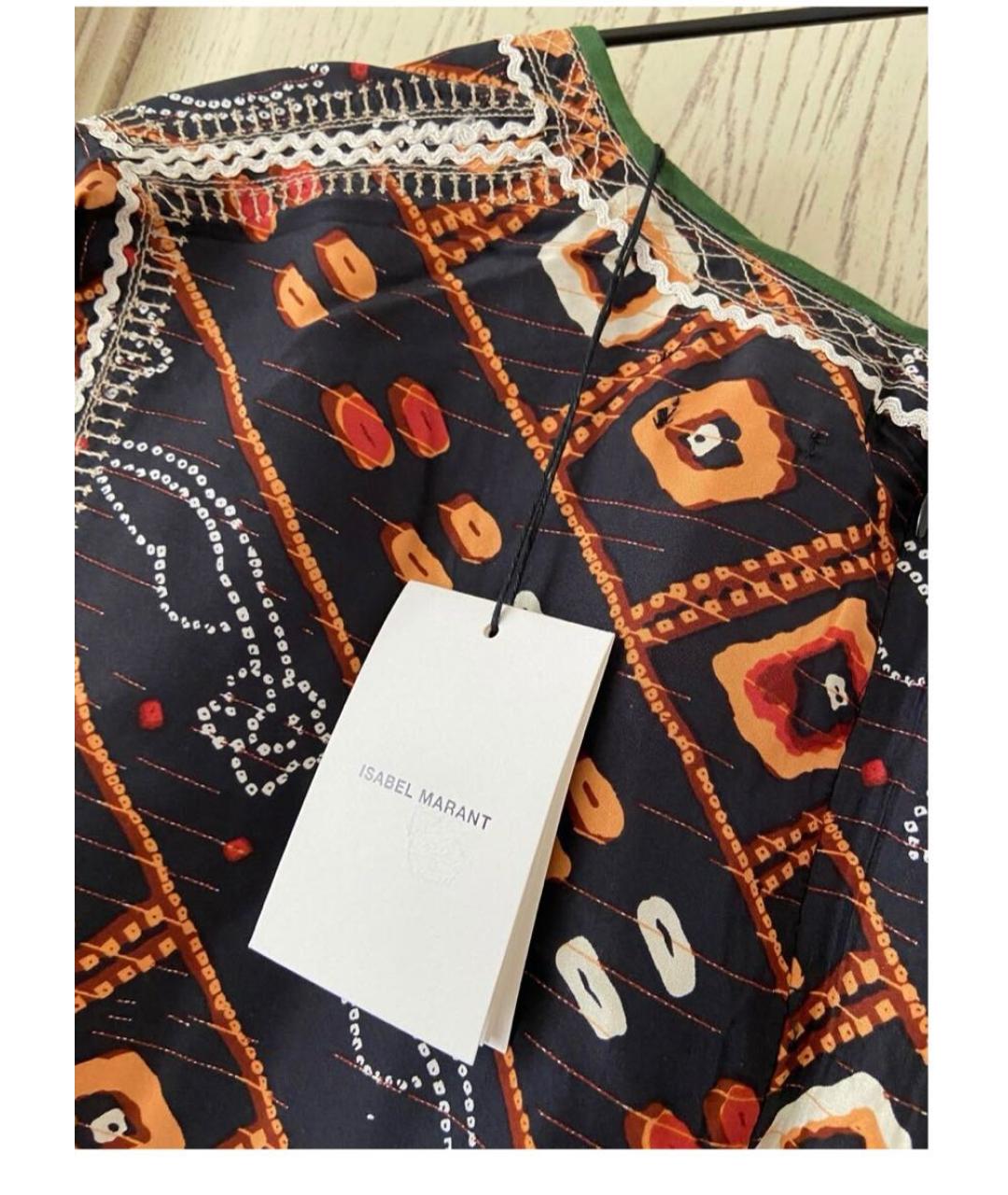 ISABEL MARANT Коричневое шелковое повседневное платье, фото 3