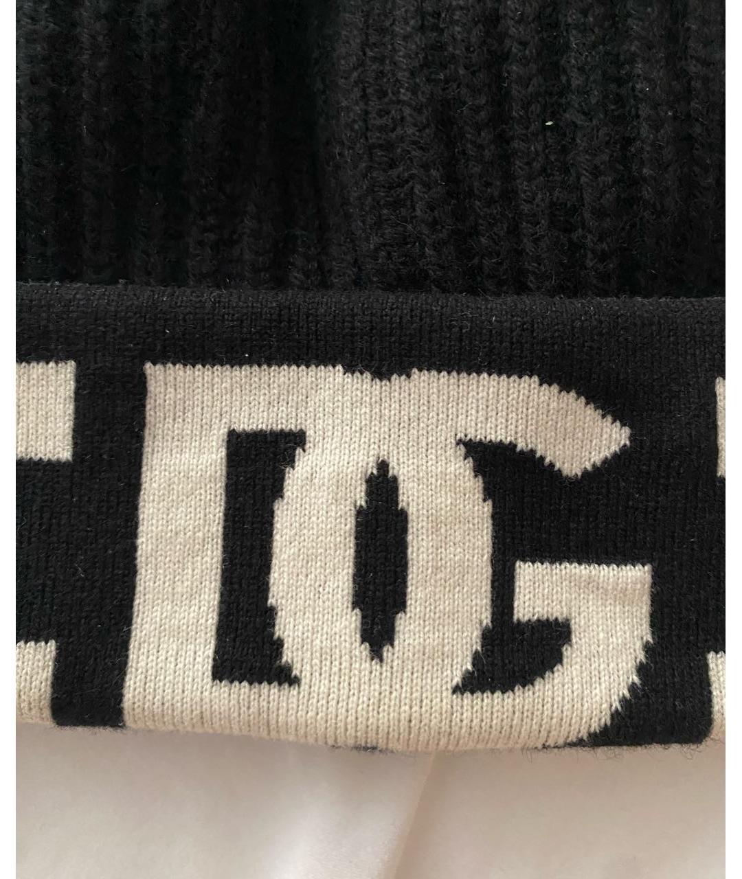 DOLCE&GABBANA Черная кашемировая шапка, фото 3