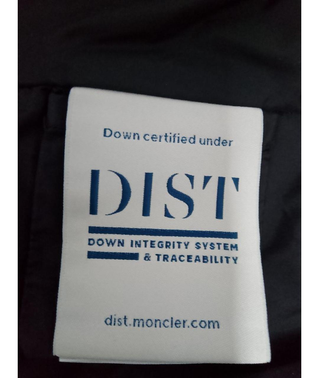 MONCLER Темно-синий полиэстеровый пуховик, фото 6