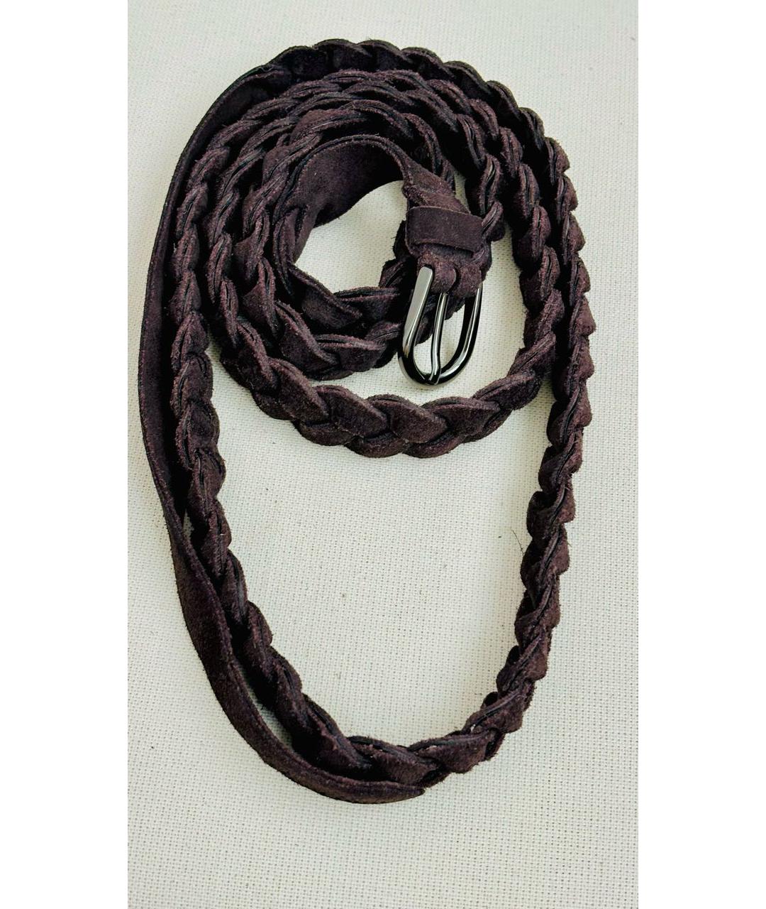 MIU MIU Коричневый замшевый ремень, фото 4