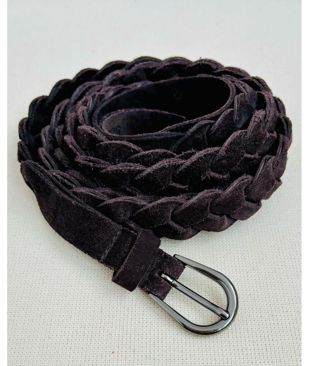 MIU MIU Коричневый замшевый ремень, фото 2