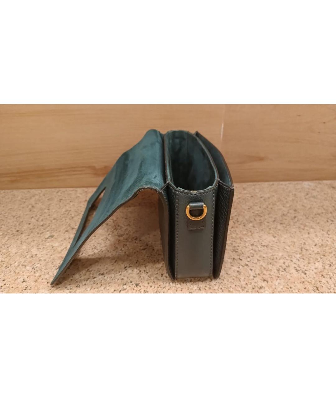 CHRISTIAN DIOR Темно-синяя кожаная сумка через плечо, фото 4