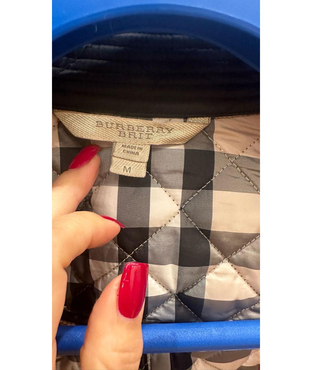 BURBERRY Черная полиамидовая куртка, фото 5