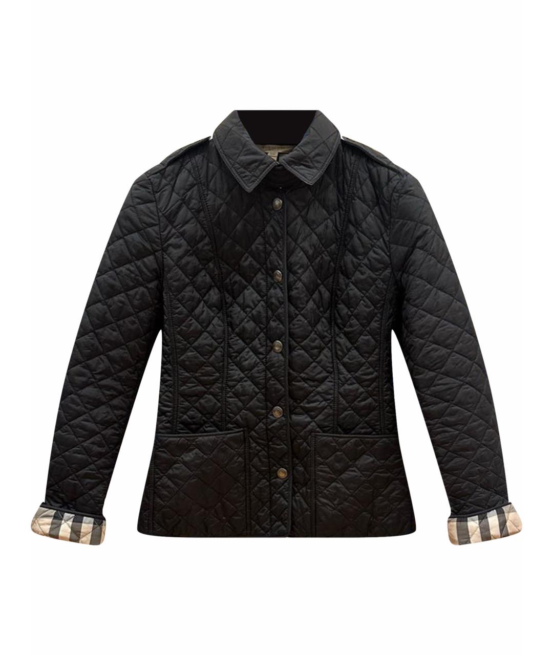 BURBERRY Черная полиамидовая куртка, фото 1