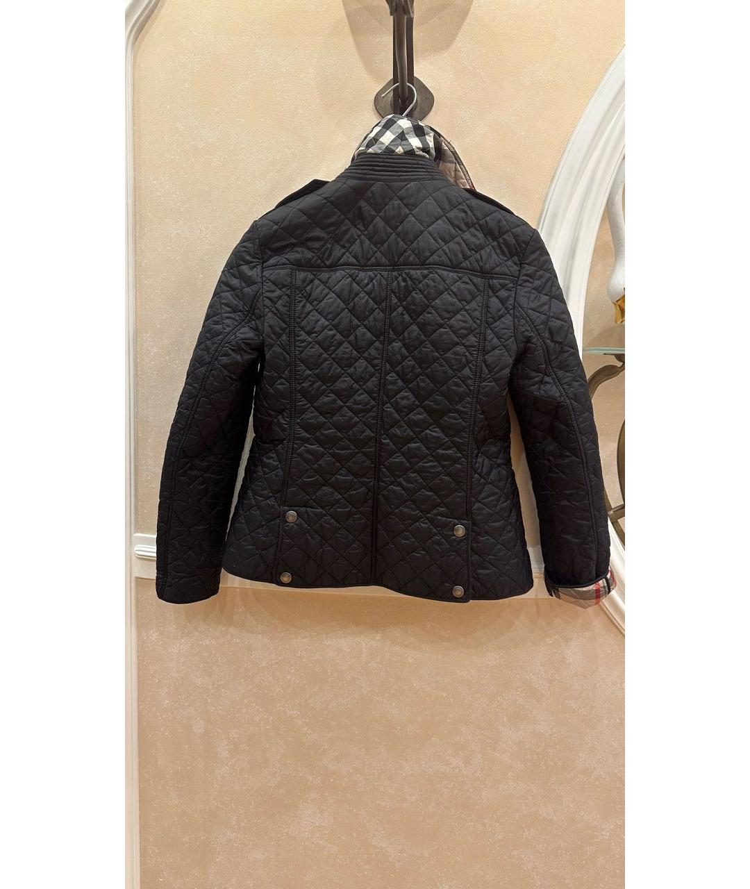 BURBERRY Черная полиамидовая куртка, фото 2