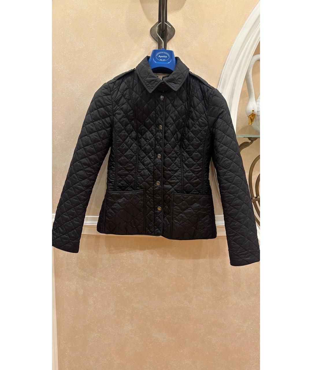 BURBERRY Черная полиамидовая куртка, фото 3
