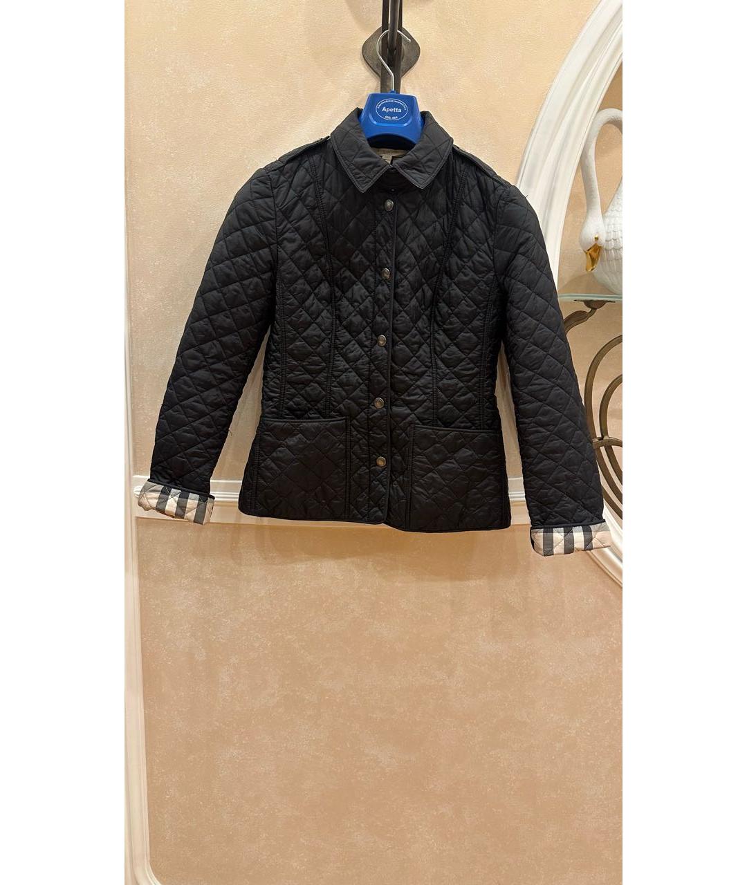 BURBERRY Черная полиамидовая куртка, фото 8