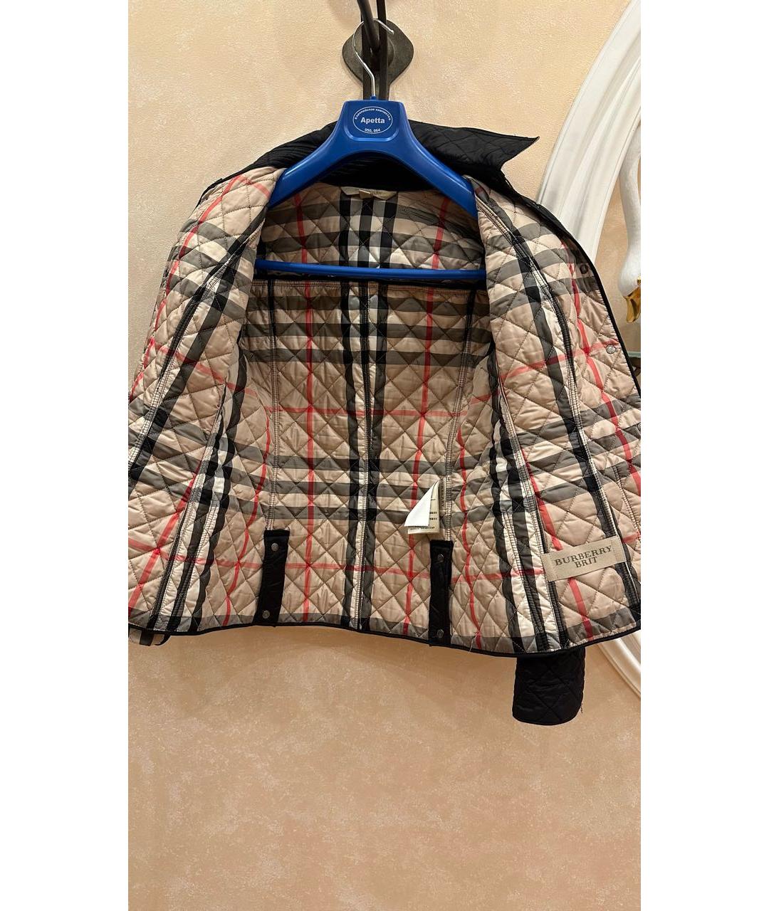 BURBERRY Черная полиамидовая куртка, фото 7