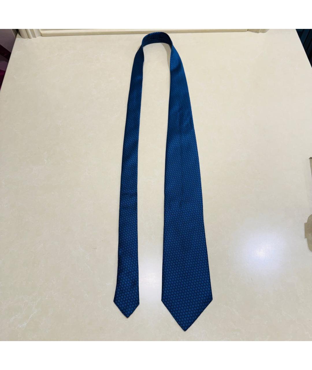 ERMENEGILDO ZEGNA XXX Синий шелковый галстук, фото 7