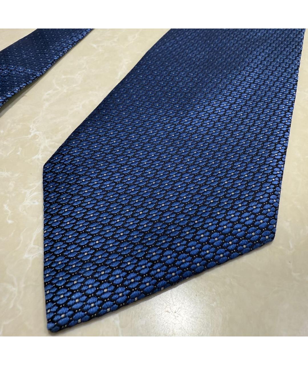 ERMENEGILDO ZEGNA XXX Синий шелковый галстук, фото 3