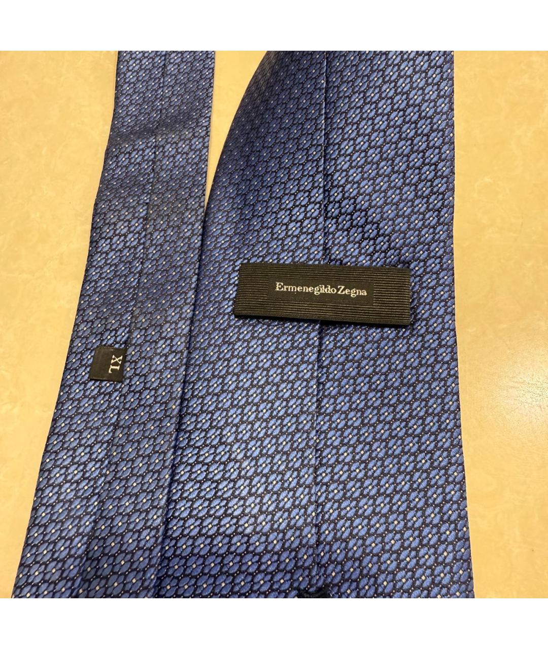ERMENEGILDO ZEGNA XXX Синий шелковый галстук, фото 5