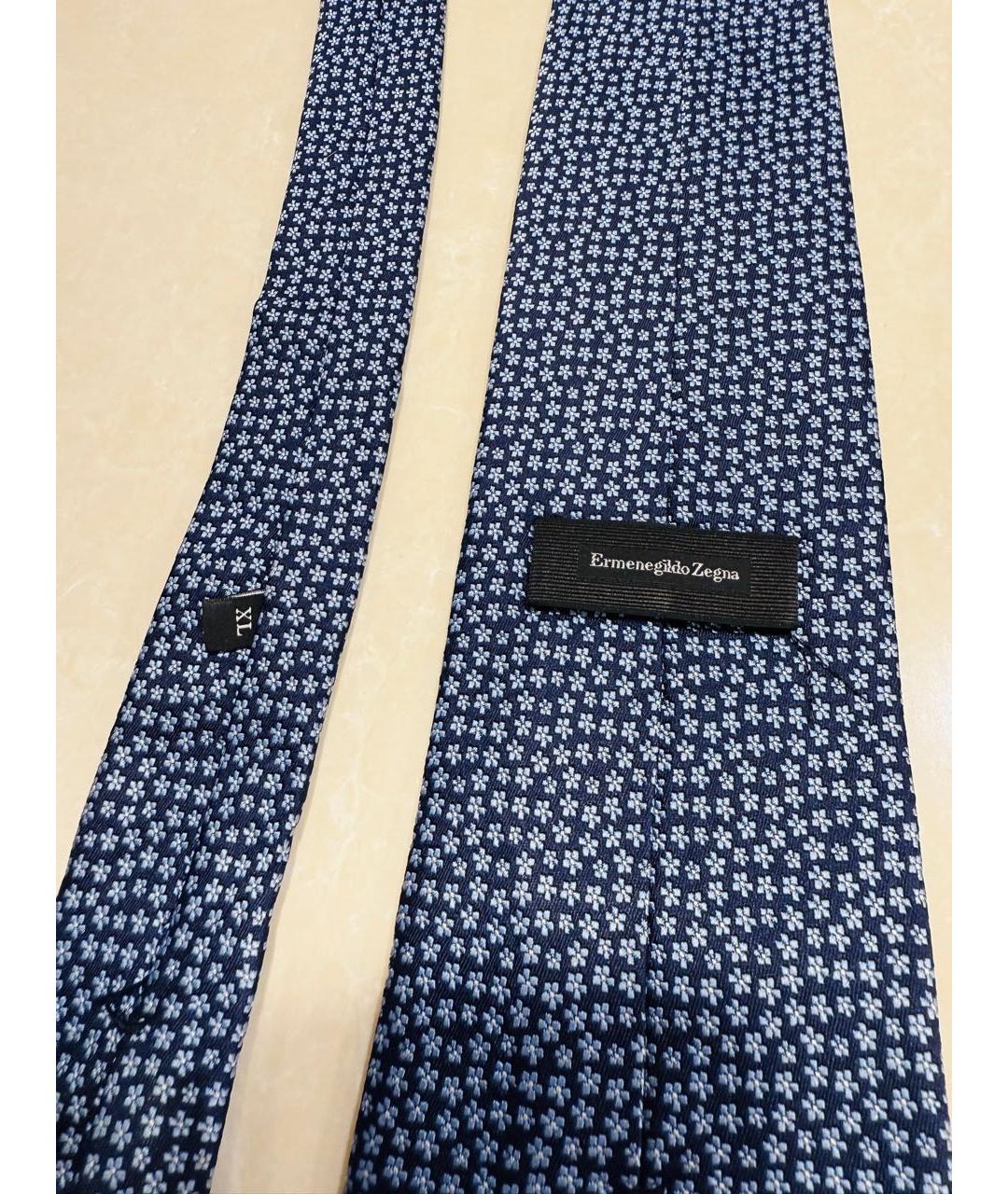 ERMENEGILDO ZEGNA XXX Синий шелковый галстук, фото 5