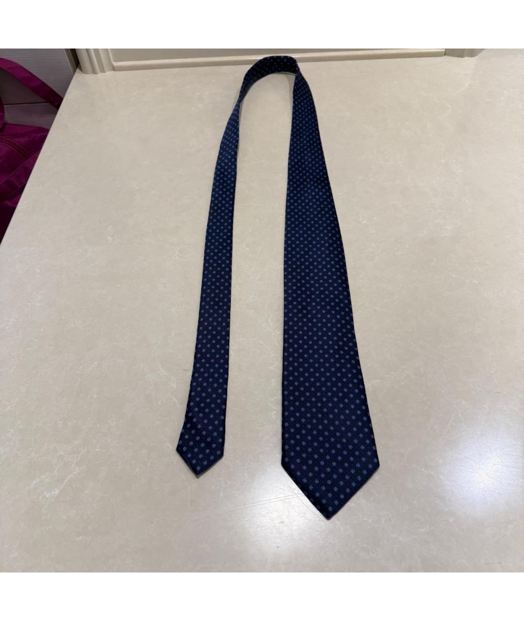 ERMENEGILDO ZEGNA XXX Синий шелковый галстук, фото 7