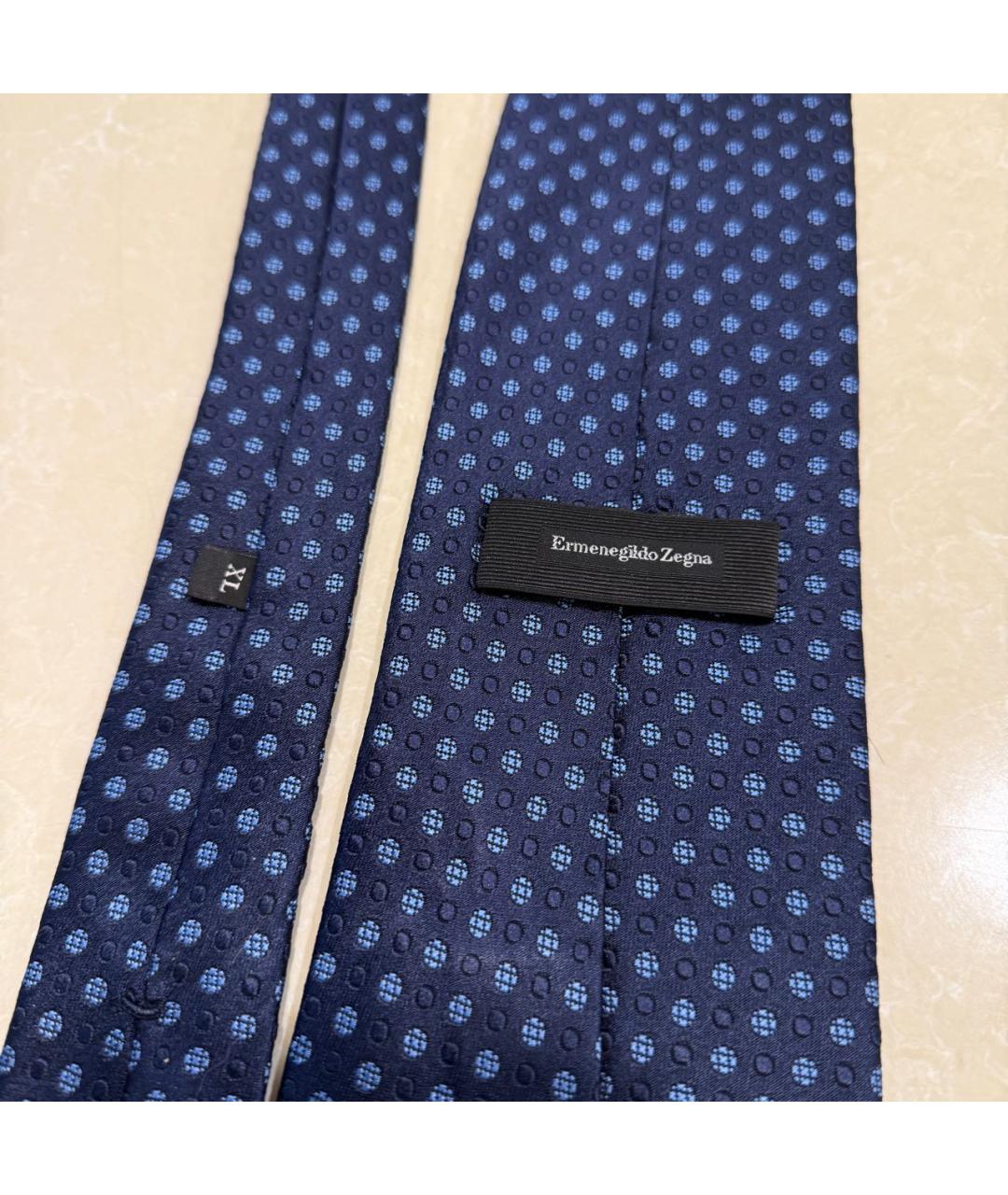 ERMENEGILDO ZEGNA XXX Синий шелковый галстук, фото 5