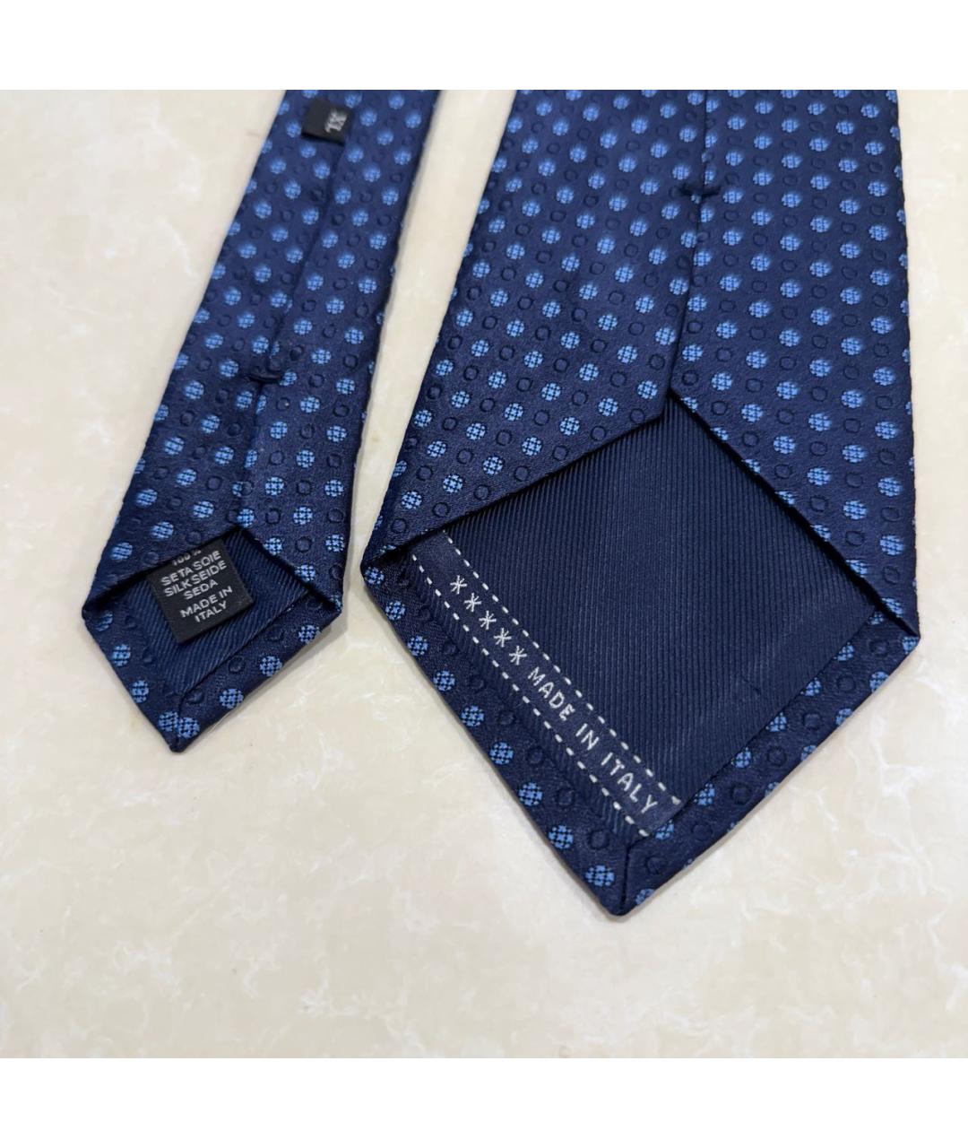 ERMENEGILDO ZEGNA XXX Синий шелковый галстук, фото 4