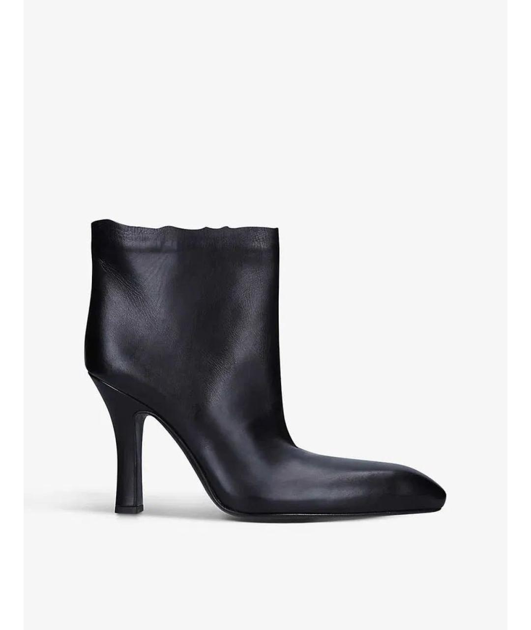 BALENCIAGA Черные кожаные ботильоны, фото 6