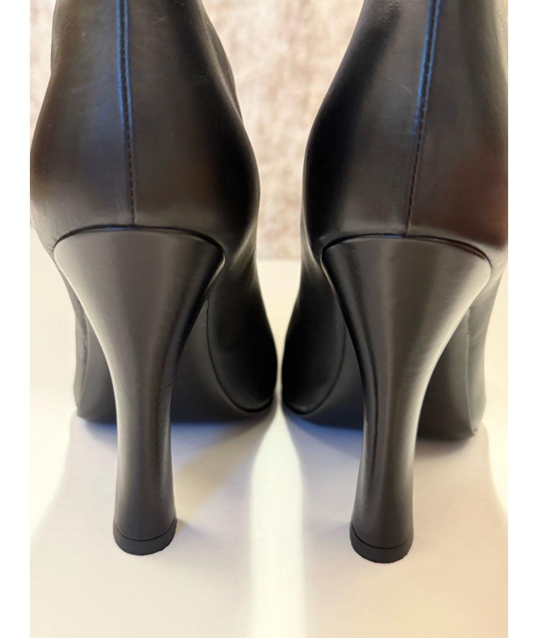 BALENCIAGA Черные кожаные ботильоны, фото 3
