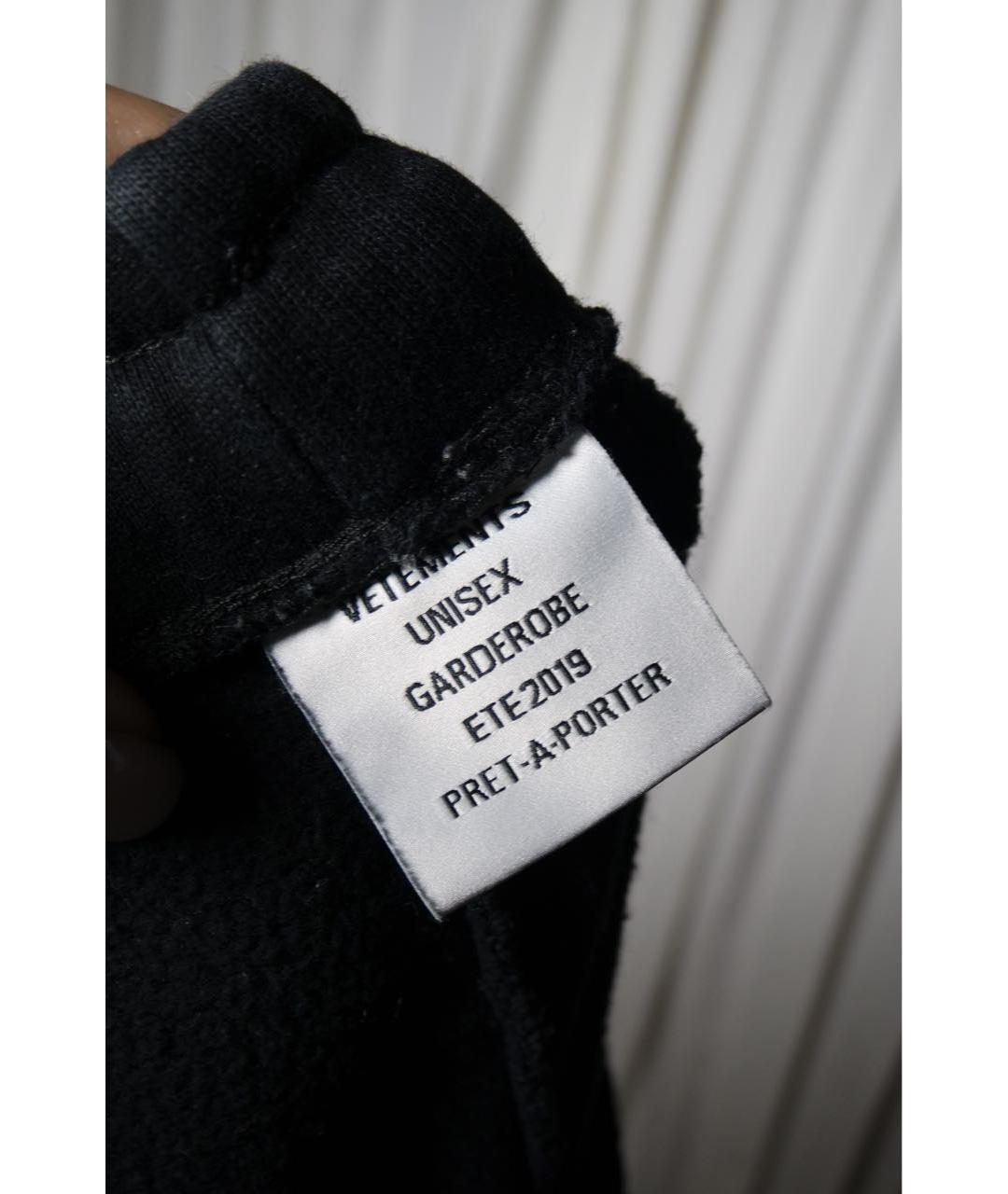 VETEMENTS Черные хлопковые повседневные брюки, фото 8