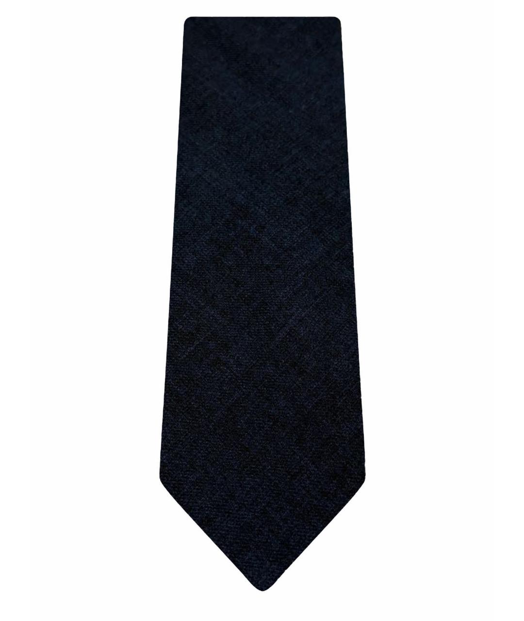ERMENEGILDO ZEGNA XXX Синий шерстяной галстук, фото 1