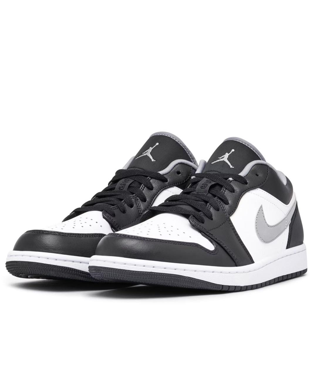 JORDAN Черные кожаные низкие кроссовки / кеды, фото 7